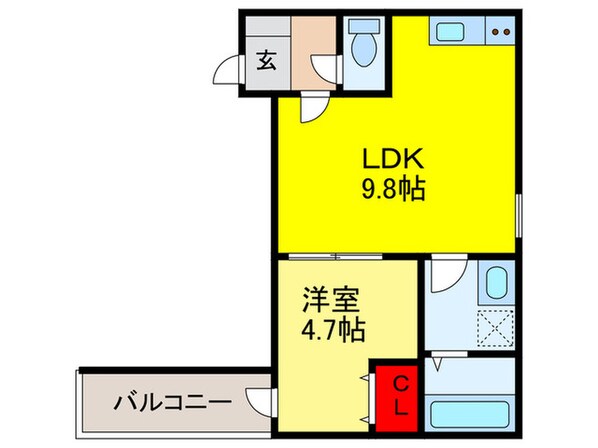 CASA友井の物件間取画像